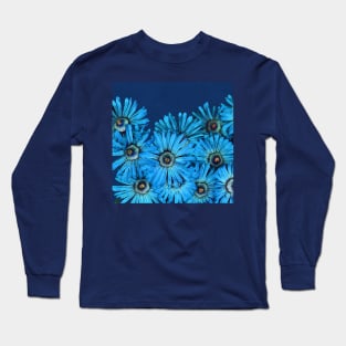 Turquoise Succulent Flowers close-up Long Sleeve T-Shirt